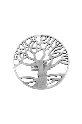 LabalabaKadın Antik Gümüş Kaplama Ayarlanabilir Hayat Ağacı Yüzük