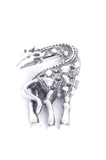 LabalabaKadın Antik Gümüş Kaplama Zürafa Figürlü Broş
