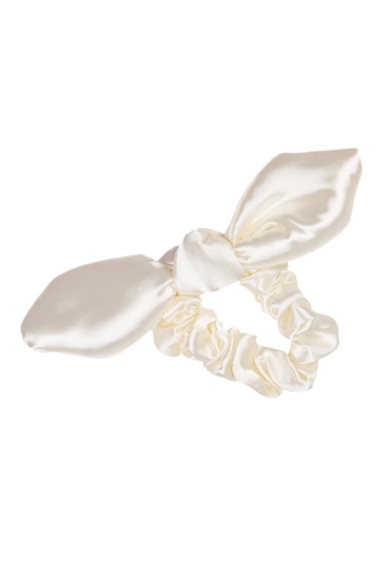 hahai accessoriesKadın Fiyonk Model Kırık Beyaz Scrunchie Toka