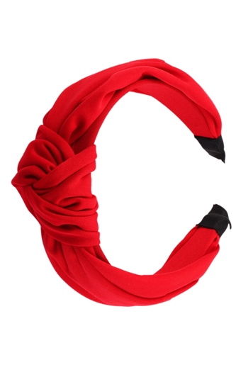 hahai accessoriesKadın Geniş Band Kırmızı Renk Düğümlü Kırmızı Taç